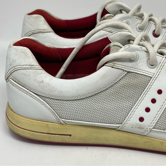 Ecco Street Premiere Golf Shoes Mens 11 - 11.5 EU 45 White Red Leather Spikeless main image 5